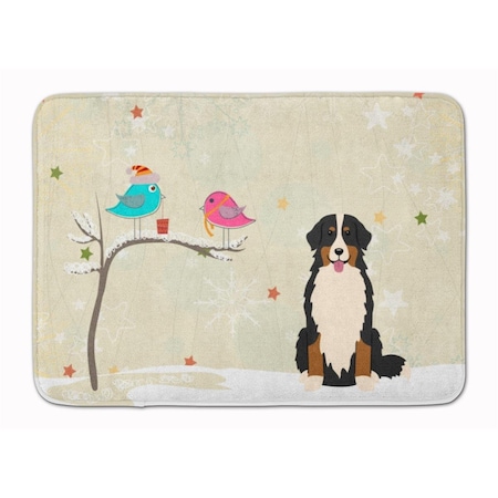 Jensendistributionservices Christmas Presents Bernese Mountain Dog Machine Washable Memory Foam Mat MI2550572